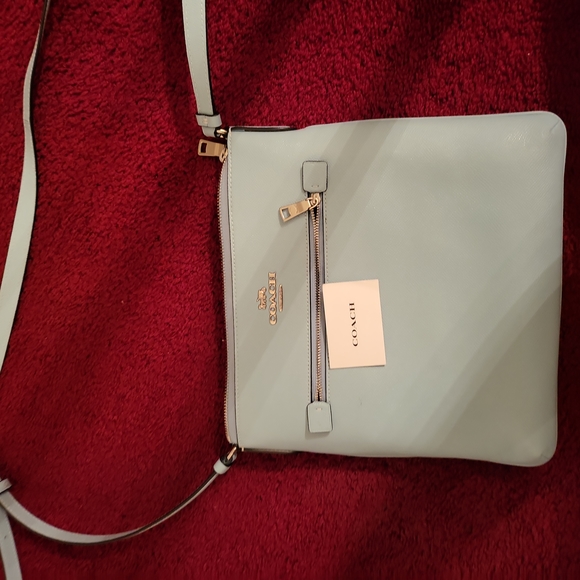 Powder Blue Coach crossbody bag - Picture 2 of 6